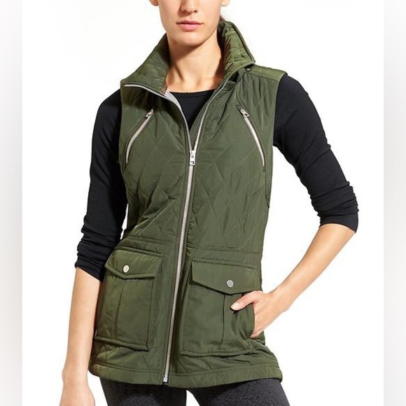 Athleta Jackets & Blazers - Athleta‎ Women Teton Green Quilted Flurry Vest S RN 54023 Gorpcore Athleisure